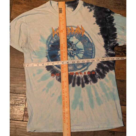 Def Leppard Adrenalize S Blue Tie Dye Graphic T-Shirt - Picture 4 of 5